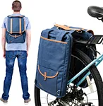 CONQUER ALL ELEMENTS with our bike rack bag for back of bike. Crafted from waterproof canvas and PU leather, our bike travel bag ensures your belongings remain safe and dry so that you can enjoy your journey without interruptions